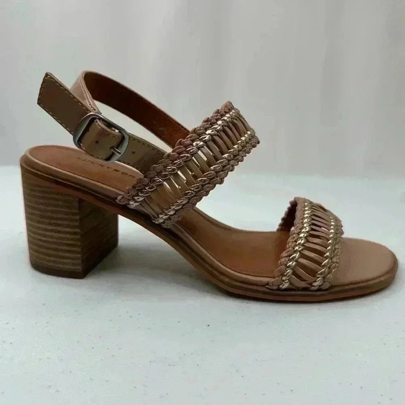 NWT Lucky Brand Women's Sabene Strappy High
Heel Sandals Buckle Closure Sz 8M/39 - Picture 3 of 15